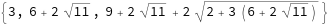 same terms, as output by recurrencetable