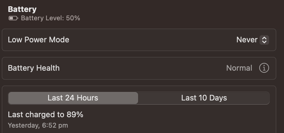 Battery Health: Normal