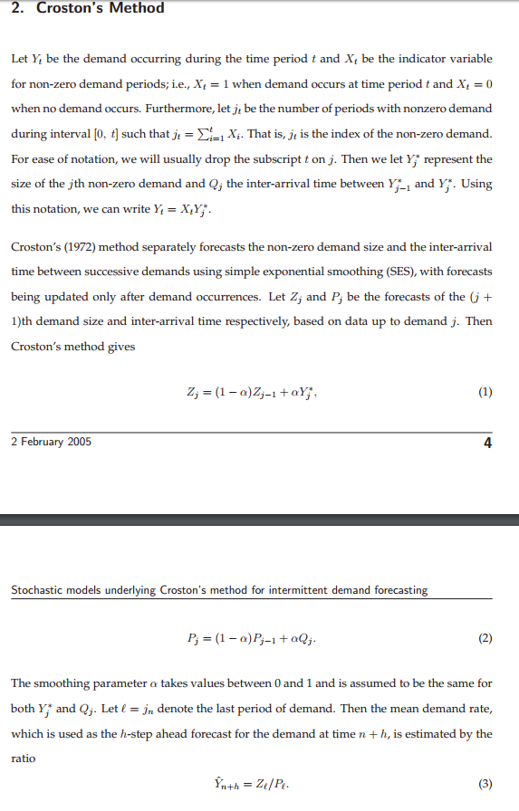 Hyndman explanation for Croston's method