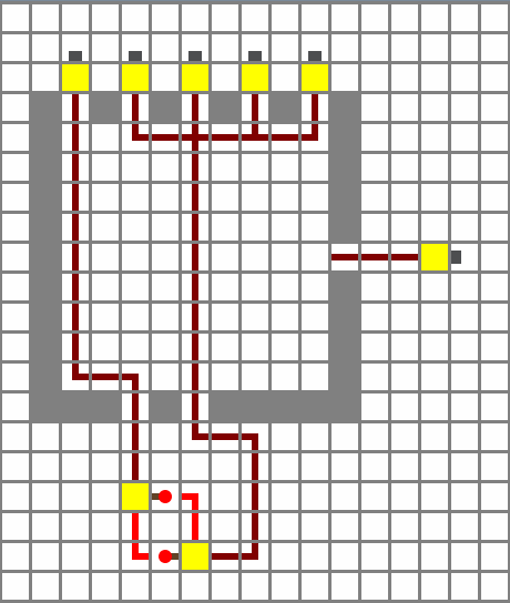 Diagram of redstone circuit