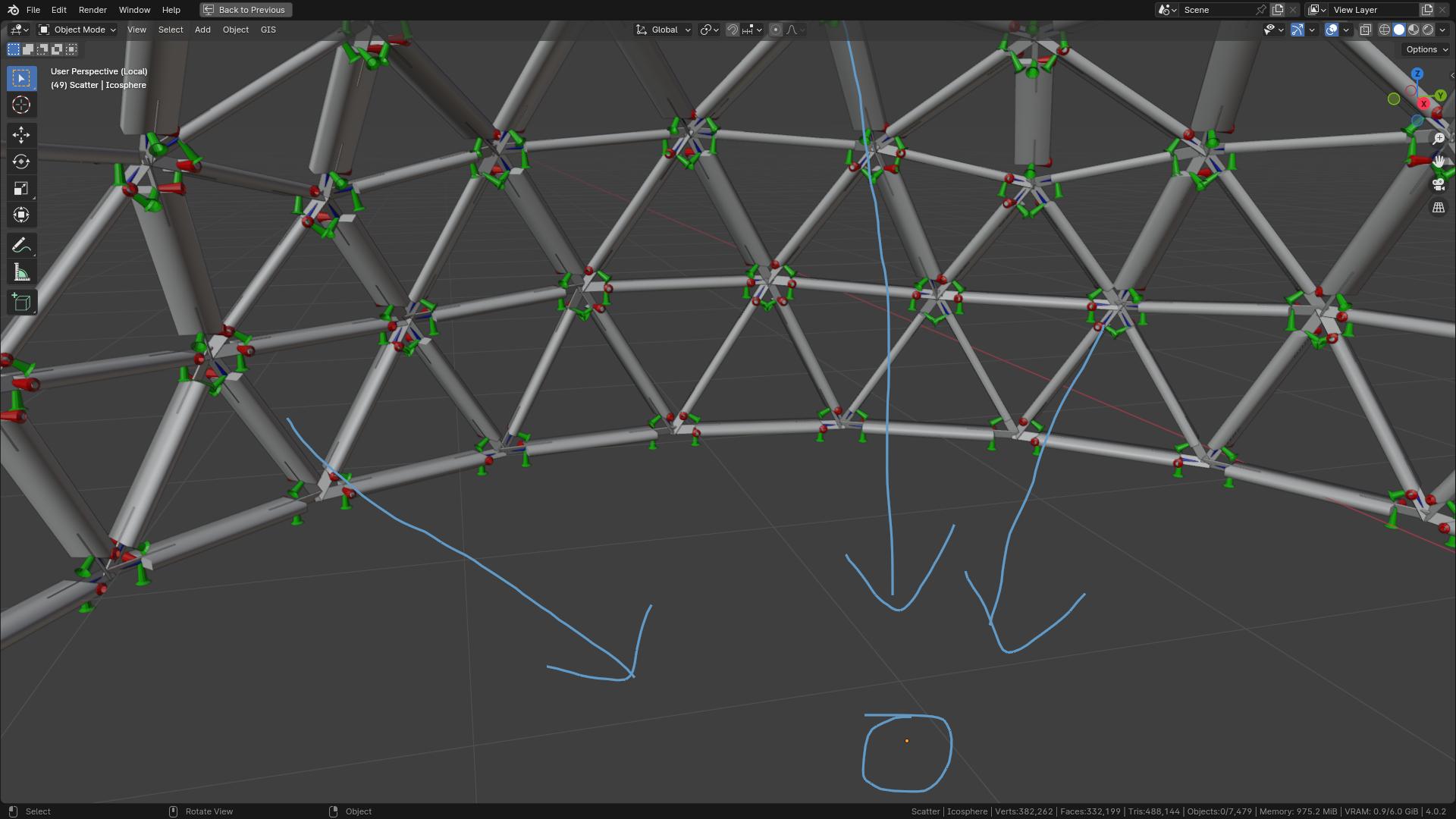 how to make green align toward center?