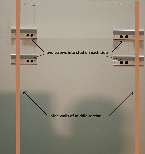 hanging middle section on four sub-rails idea