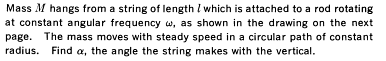 conical pendulum description