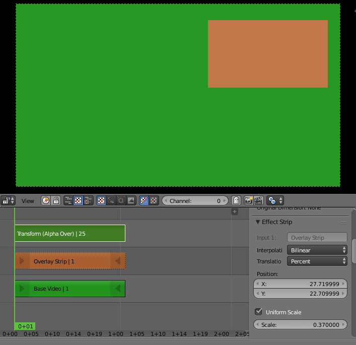 Example of a Transform Effect Strip