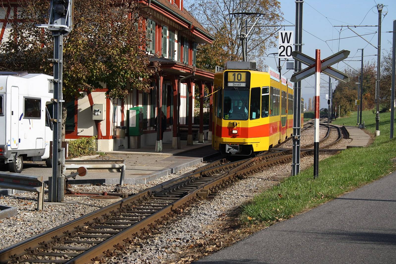 BLT Tram entering Leymen.