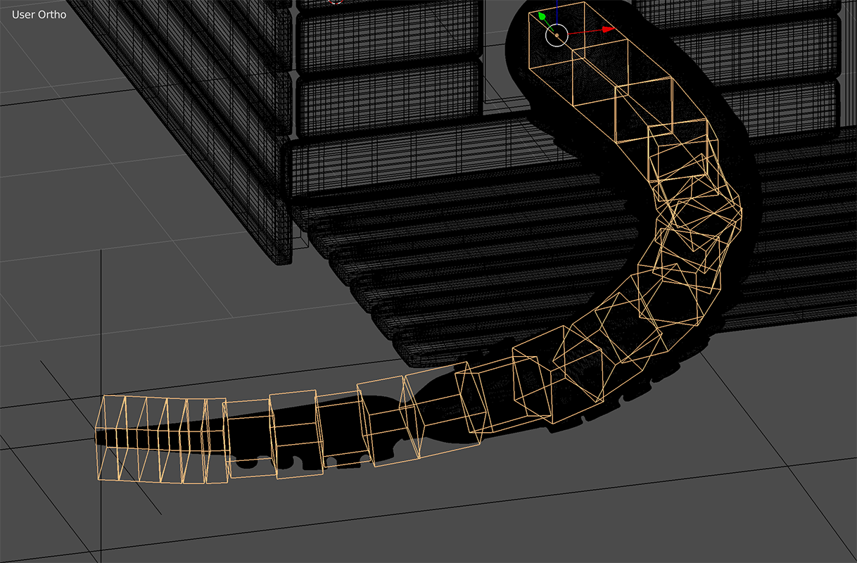 wireframe view of armature