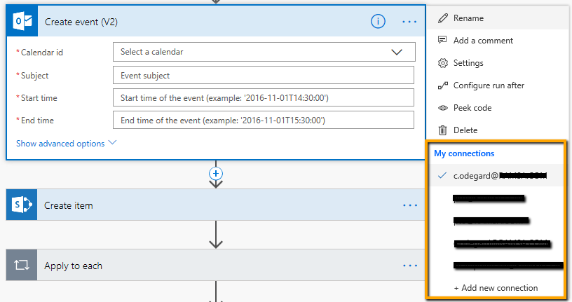 Determine which account is authorizing the action