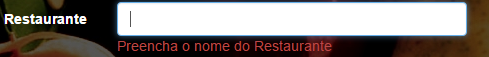 Onde mudo a cor dessa Error Message?