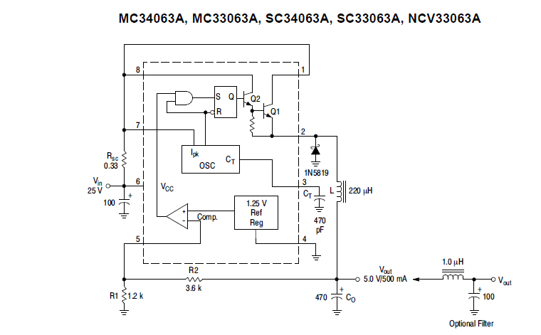 MC34063 step down converter