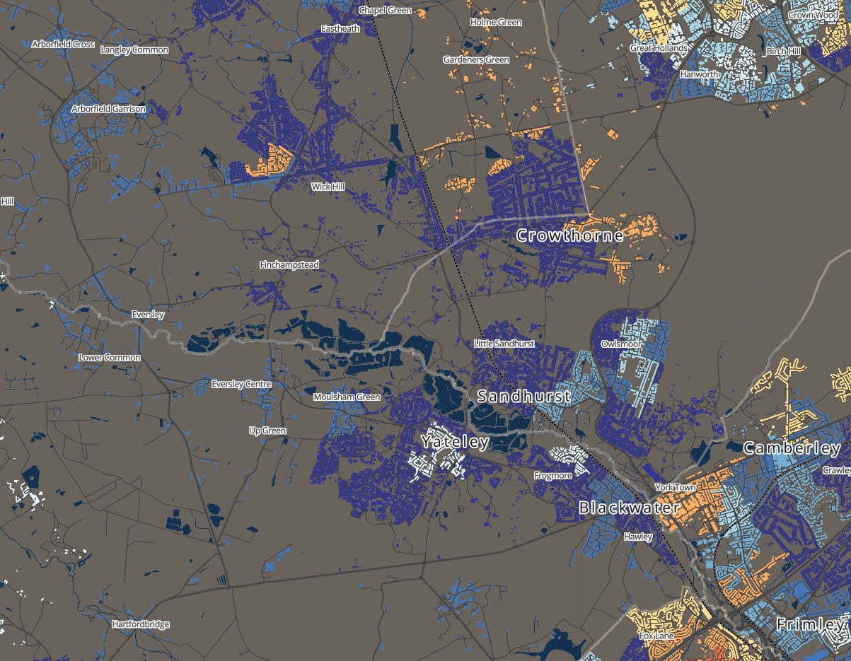 detailed vector layer of buildings