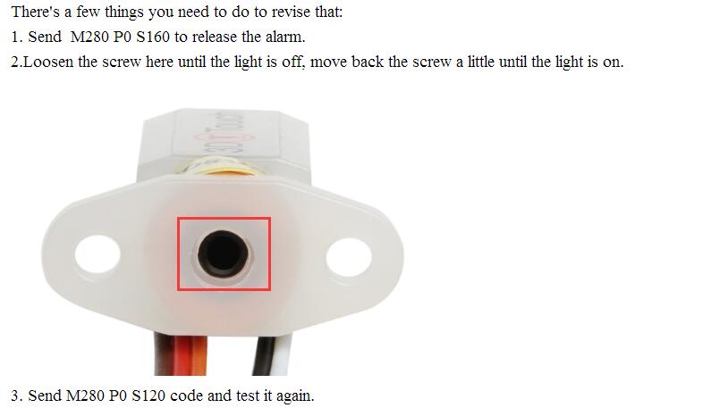 Instructions to adjust the 3DTouch sensor