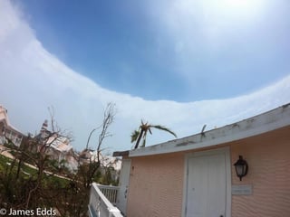 Awesome view of the hurricane's eye from the ground (Photo Credit Jim Edds)