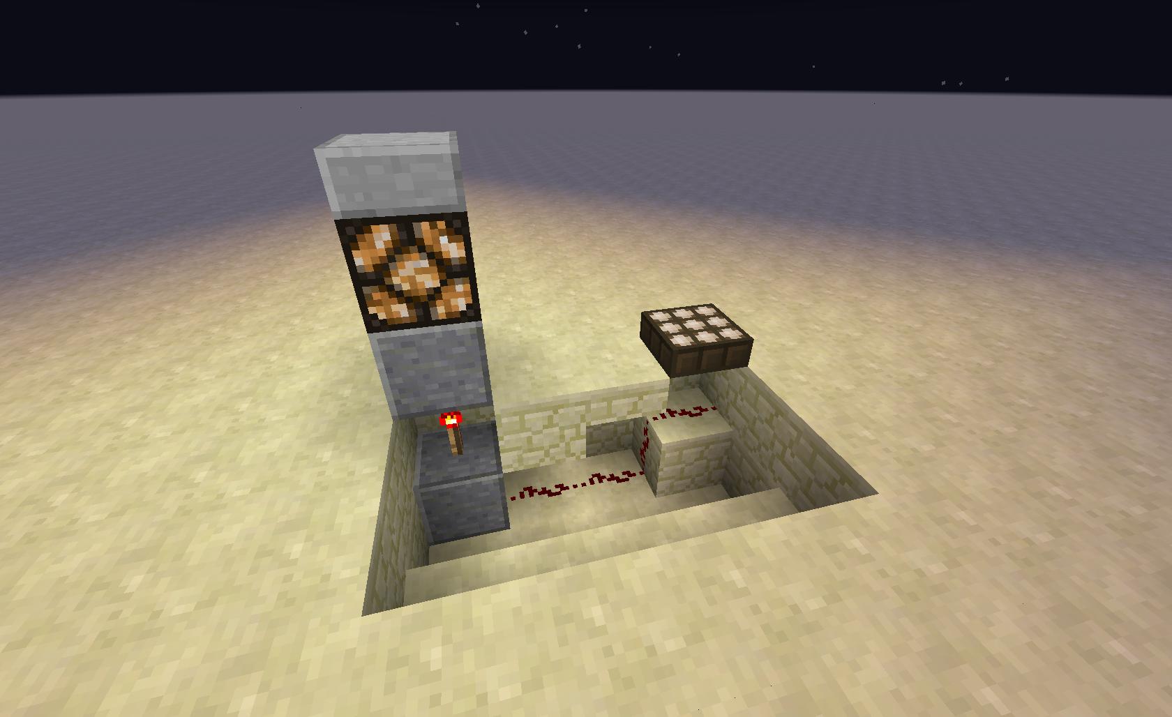 Redstone lamp nighttime