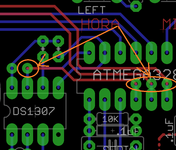 Example of vias