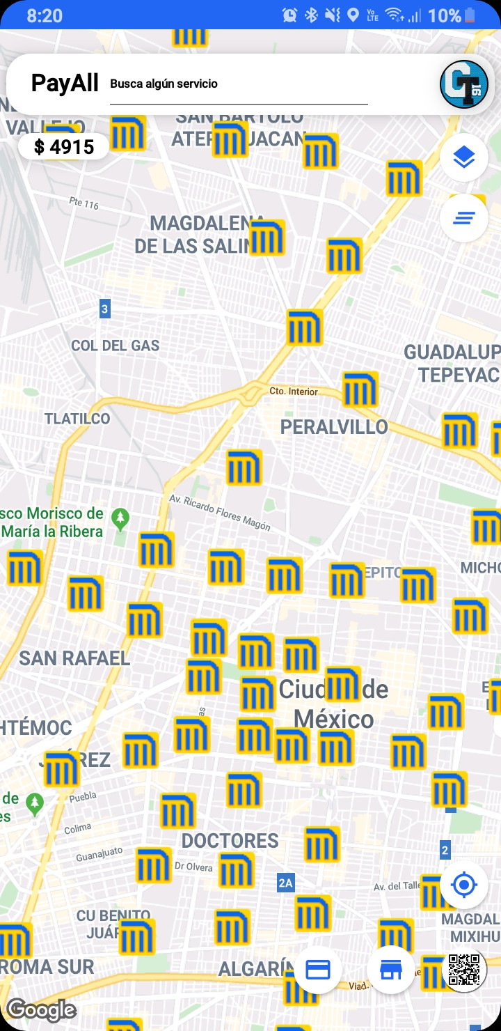 En esta se muestran los marcadores a escala ciudad