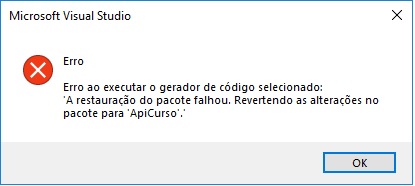 Erro ao adicionar uma controller