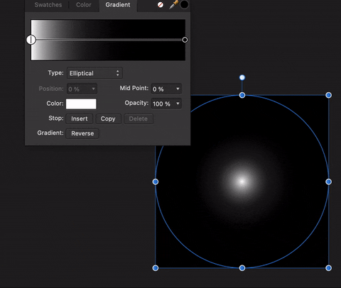 Showing toggling of effect