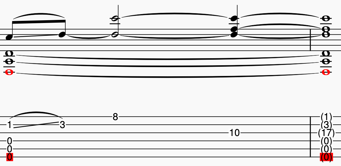 Notated solution