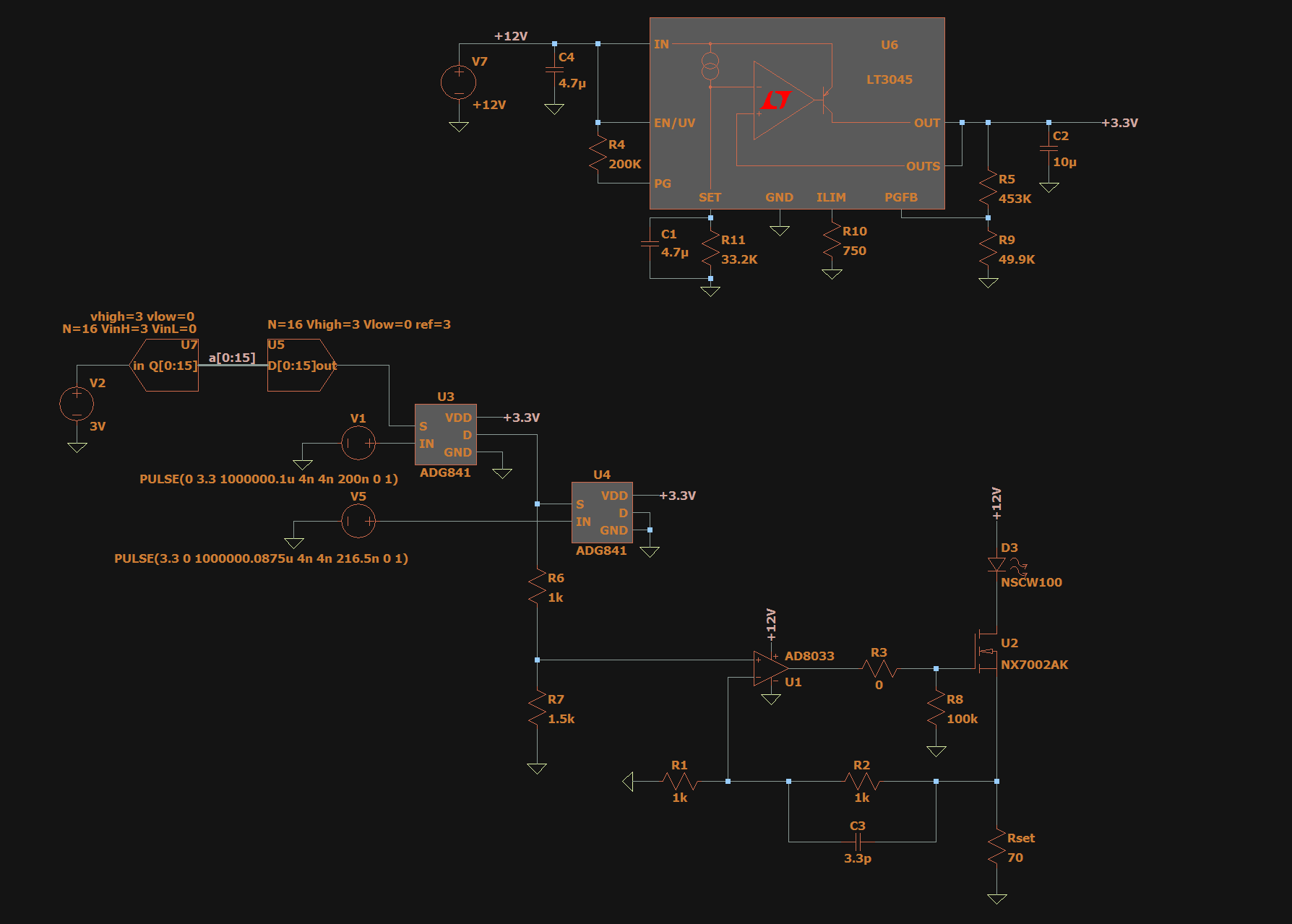 Current source schematic and LDO