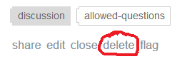 The delete option.