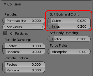 collision setting