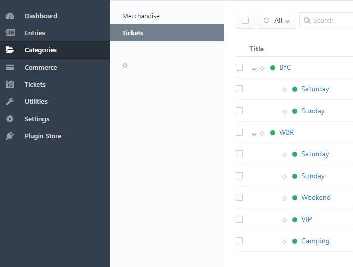 Craft CMS Category Structure