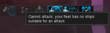 "Cannot attack: your fleet has no ships suitable for an attack"