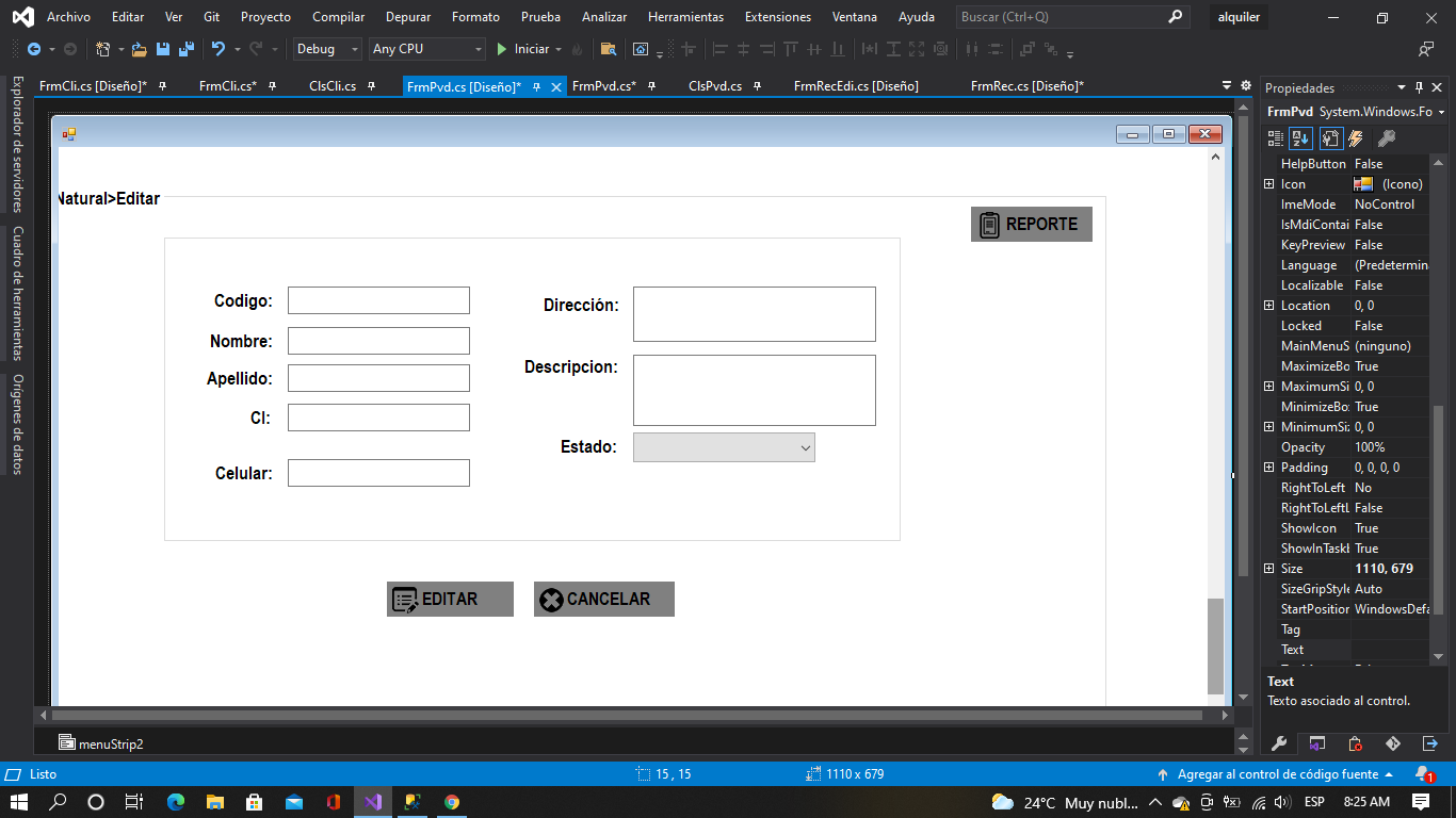 formulario visual studio c#