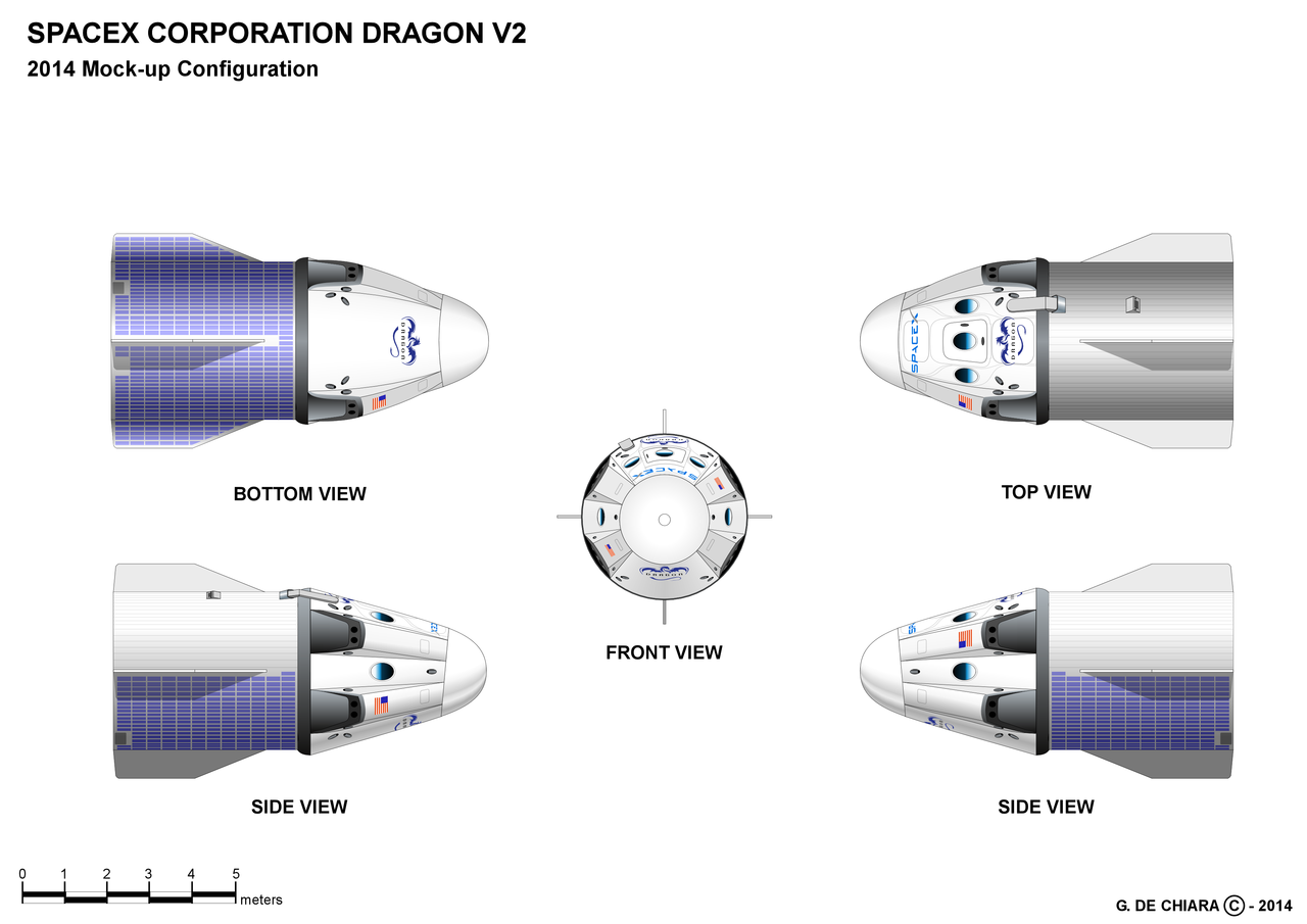 Dragon V2 all around views