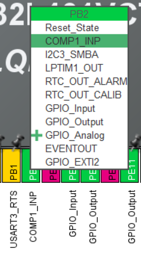 STM Cube Pin Layout