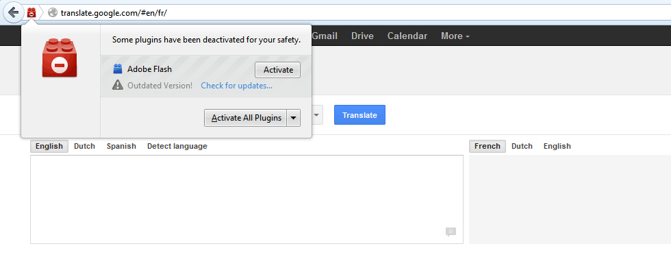 Google Translate - Adobe Flash