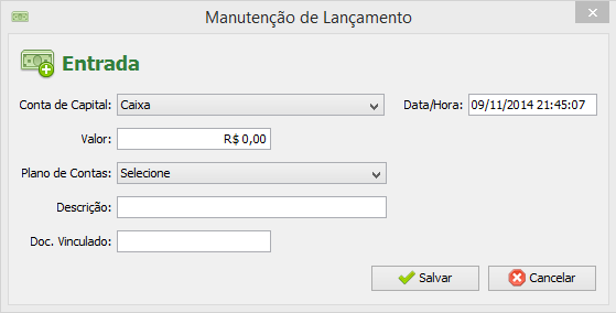 Manutenção de Lançamento