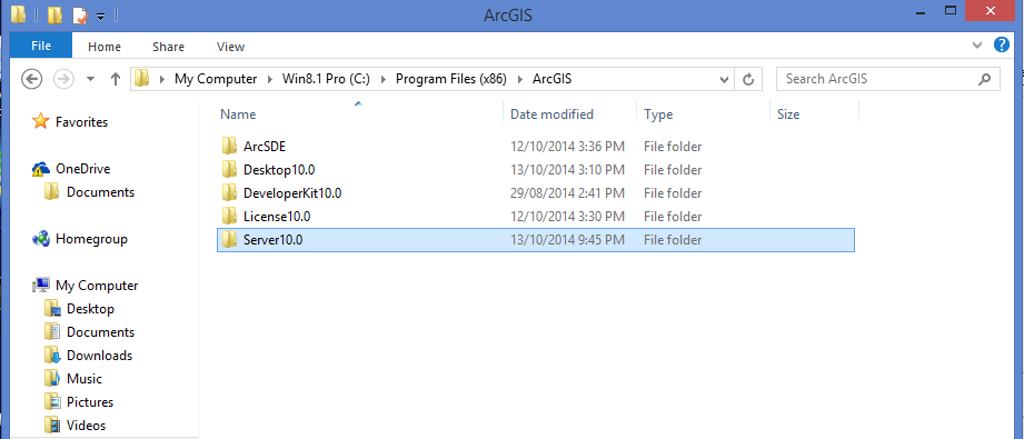 My folder arcgis