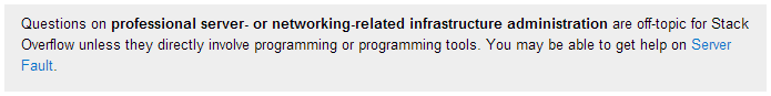 professional server- or networking-related infrastructure administration