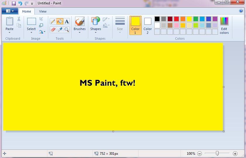 MS Paint UI