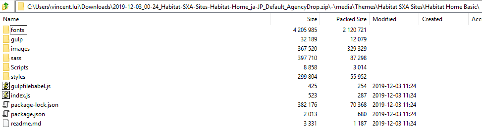 An example of the theme structure for Habitat Home Platform