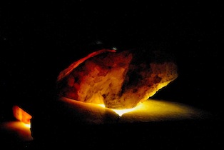 Crystal in Lucas Cave at Jenolan NSW Australia