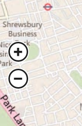 Windows 8 Maps app zoom controls