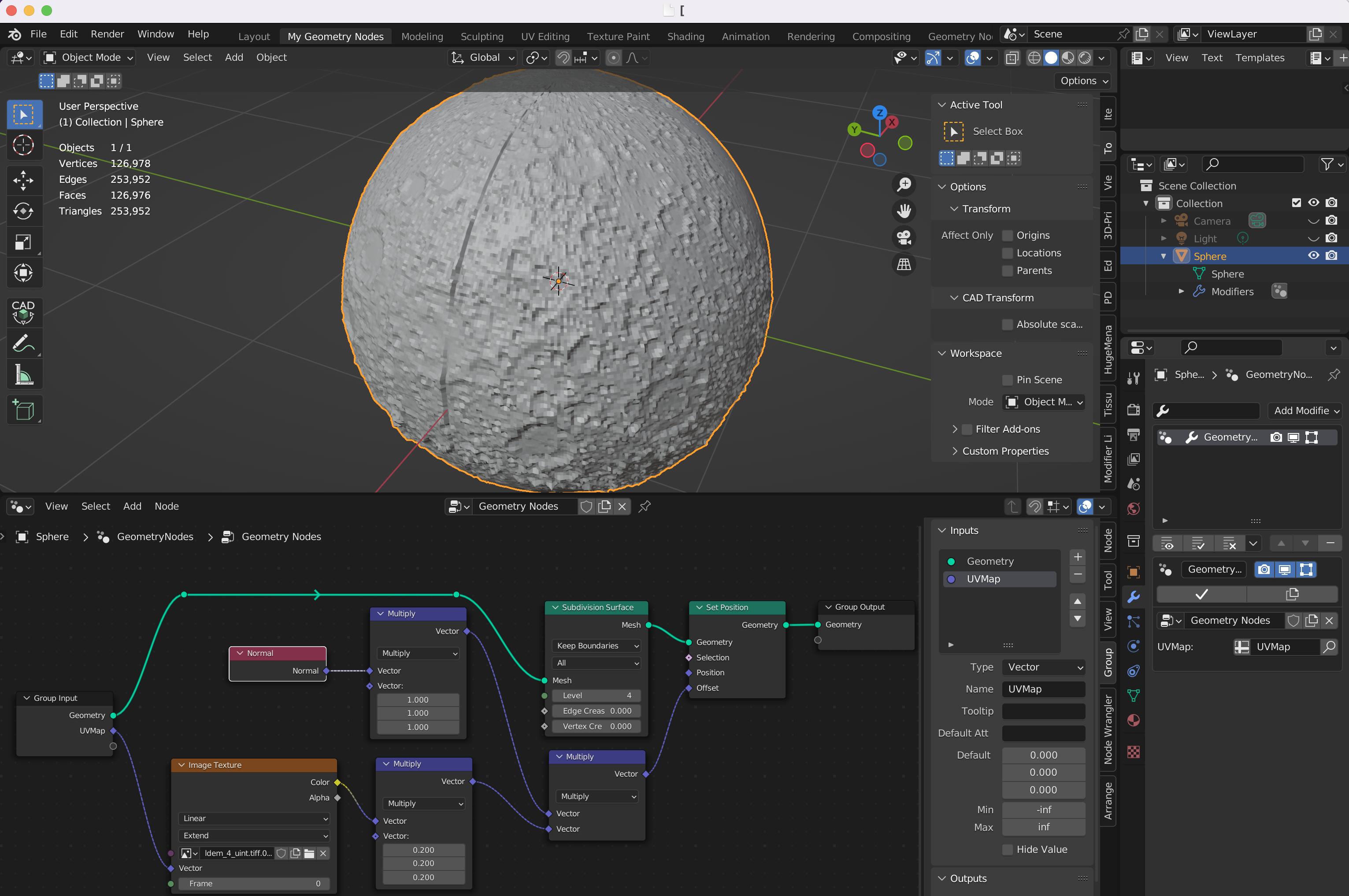 Moon with Geometry Nodes