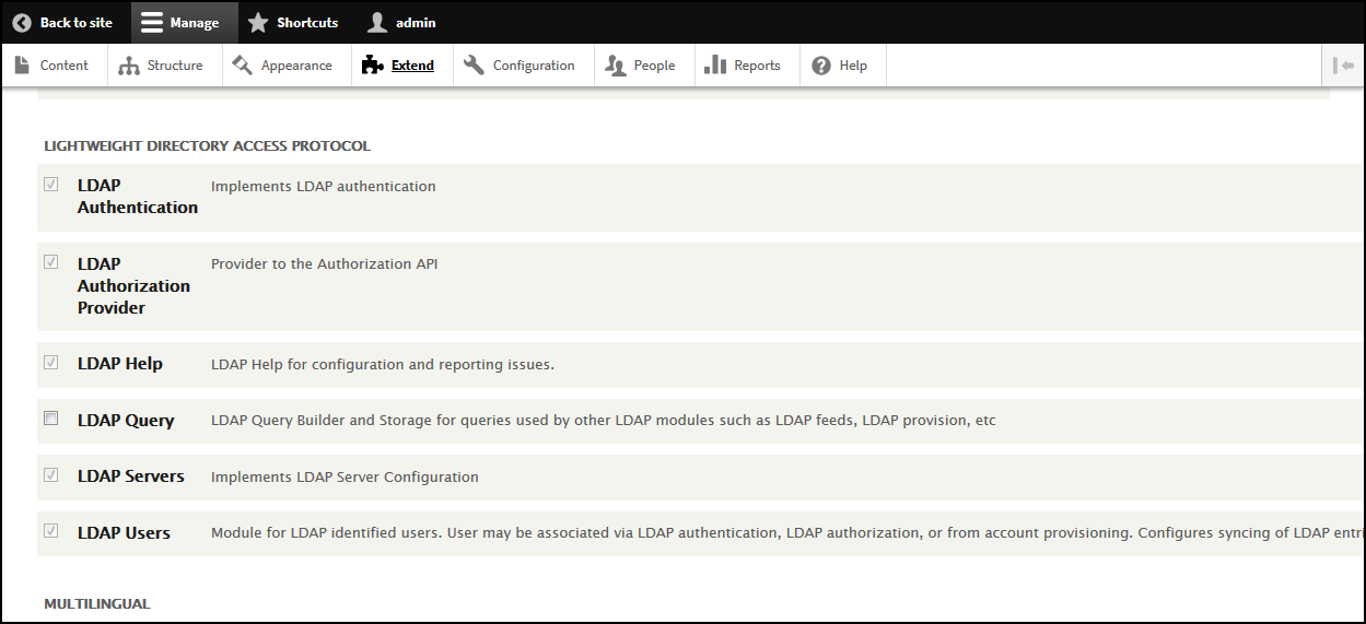 Drupal LDAP modules