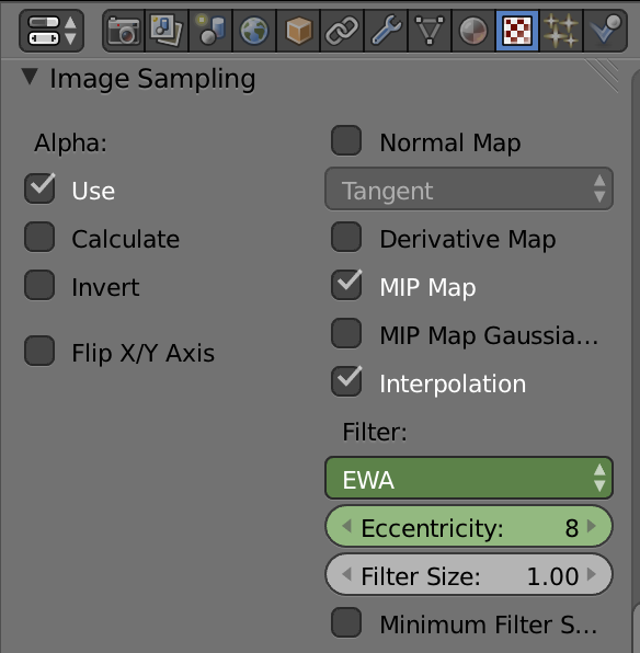 Image Sampling Settings