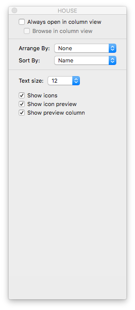 Finder View Options