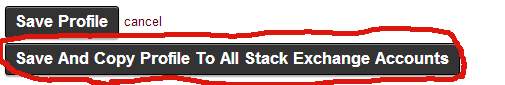 Save and copy profile to all stack exchange accounts