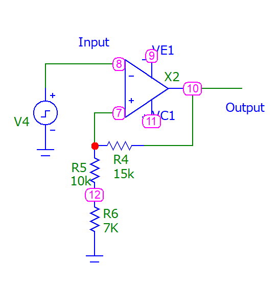 Opamp Schmitt Trigger Circuit