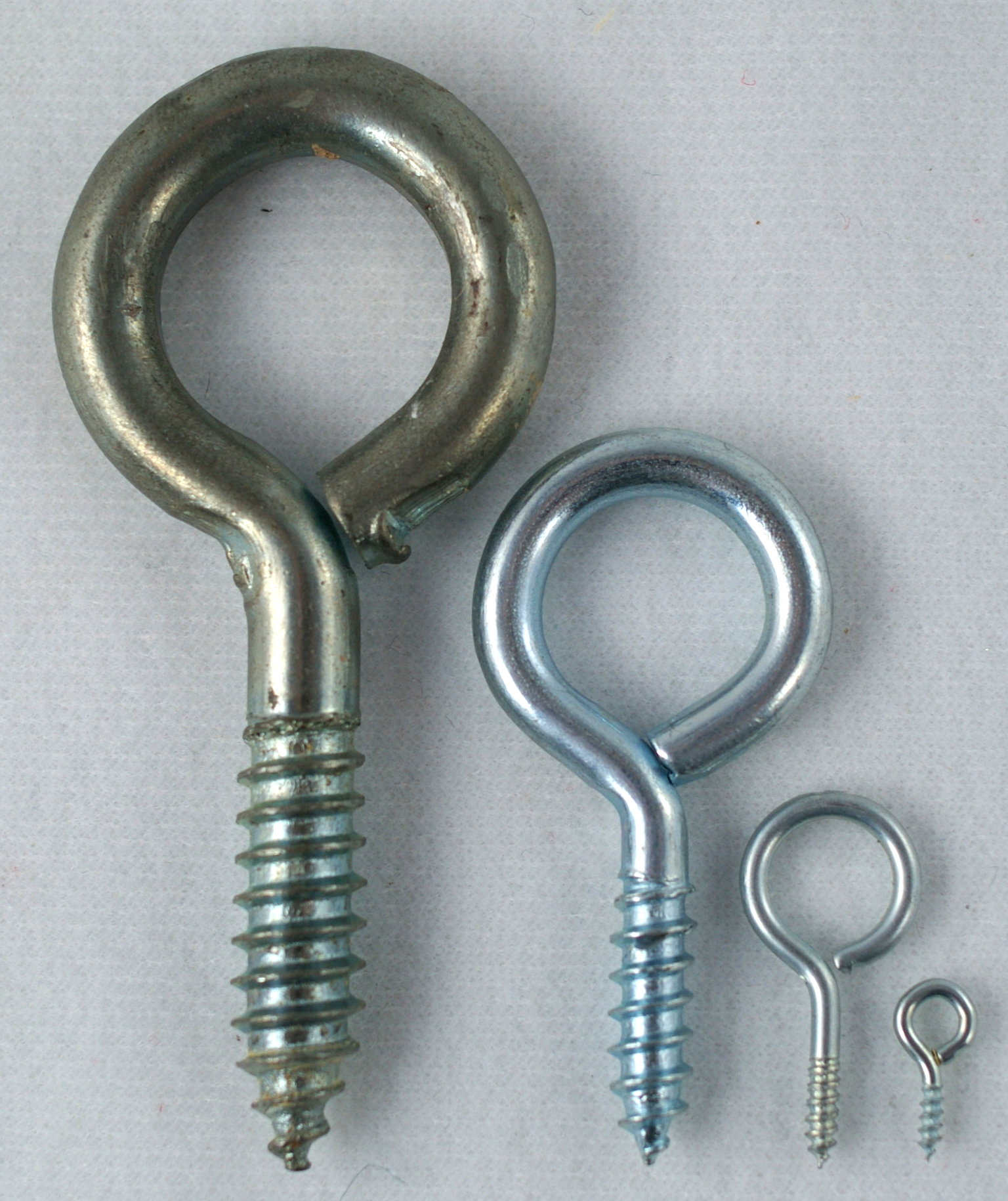 eyebolts of various sizes