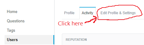 profile page tabs