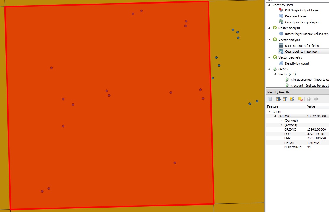 example of wrong count of points in polygon