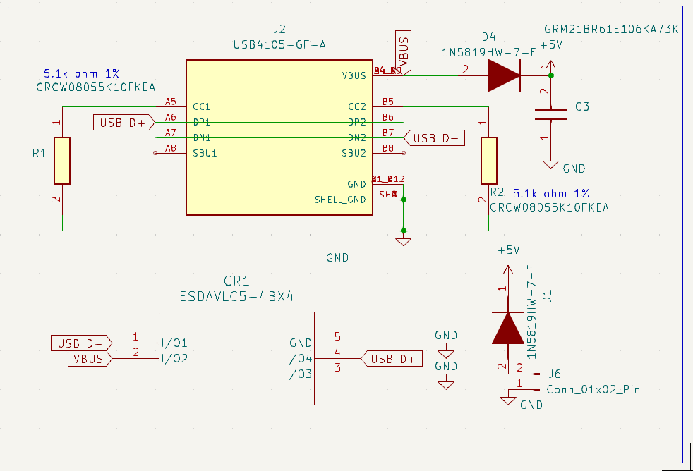 USB Connector Schematic