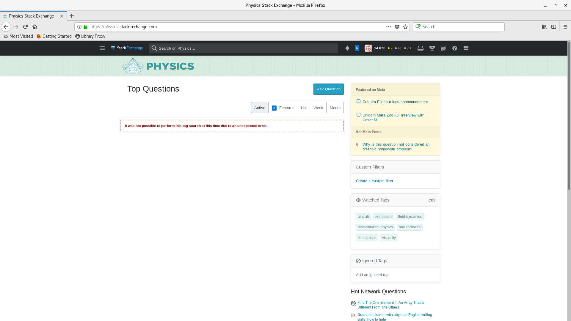 physics main site failure