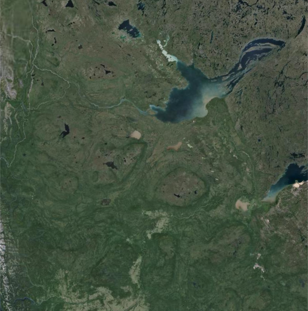 Elevated areas in canada on google earth